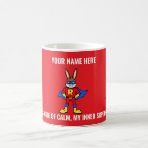 Superhero Bunnies My Cape is Made of Calm  Coffee Mug