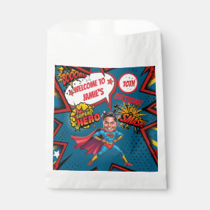Superhero Caricature Action-Packed Boys Birthday  Favour Bags