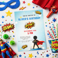 Superhero Cartoon Boy Birthday Party