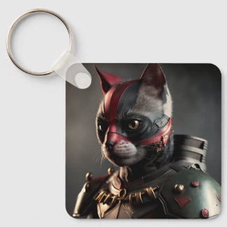 Superhero Cat Key Ring