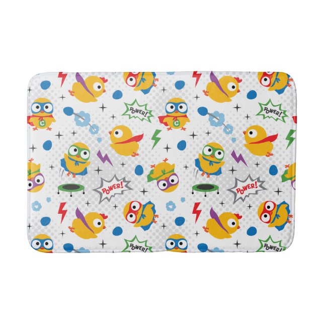 Superhero Chicken Bath Mat (Front)