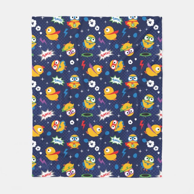Superhero Chicken Fleece Blanket (Front)