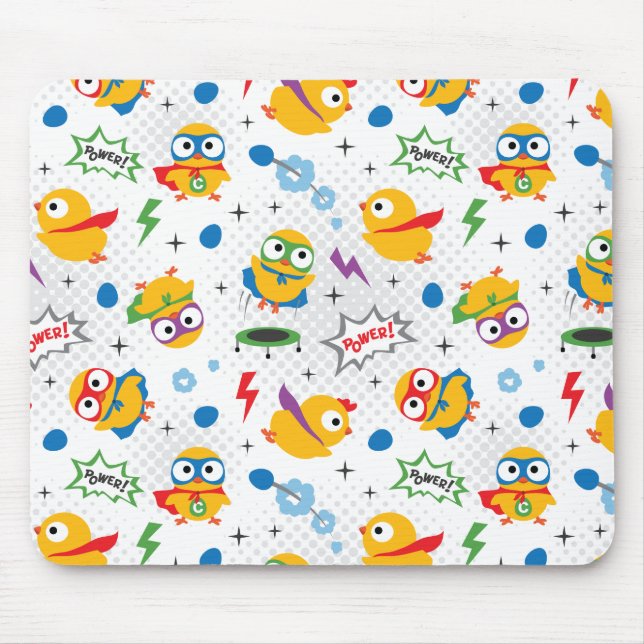 Superhero Chicken Mouse Pad (Front)