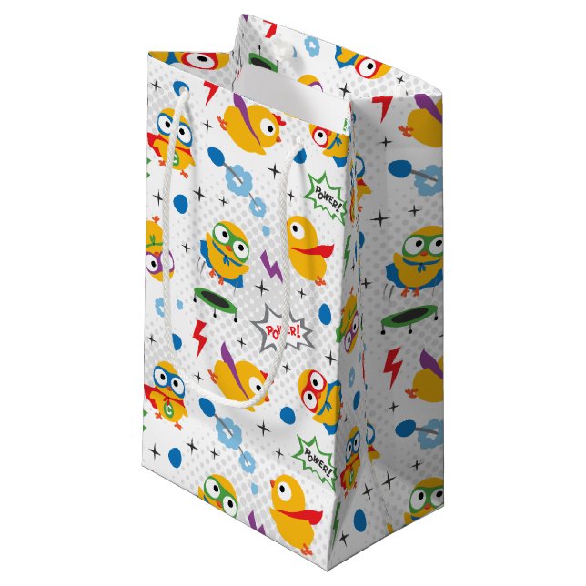Superhero Chicken Small Gift Bag (Front Angled)