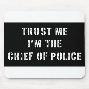 Superhero Chief of Police Mouse Pad