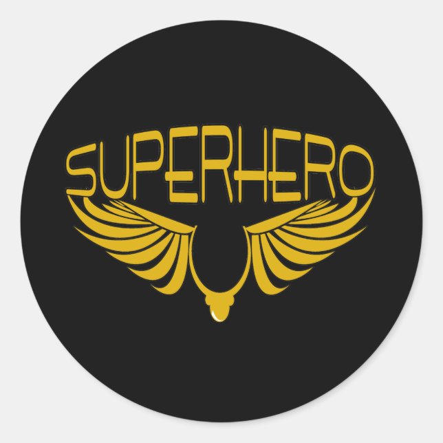 Superhero Classic Round Sticker (Front)