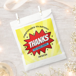 Superhero Comic Book Any Age Birthday Favour Bags