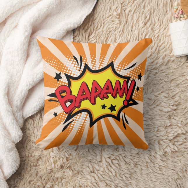 Superhero Comic Book Bam Cartoon Cushion (Blanket)