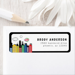 Superhero Comic Book Theme Address