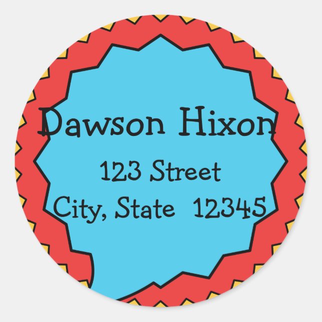 superhero/comic return address labels (Front)