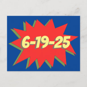 Superhero Comic Save The Date Announcement Postcard