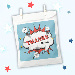 Superhero Comic Speech Bubble Birthday Thanks Favour Bags