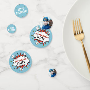 Superhero Comic Speech Cloud Boy Birthday Party  Confetti
