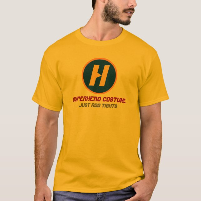 Superhero Costume - with custom monogram T-Shirt (Front)