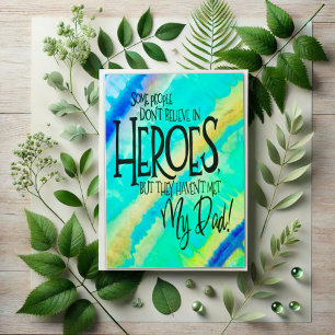 SuperHero Dad Cute Modern  Inspirivity Card