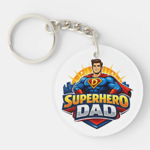Superhero Dad Key Ring