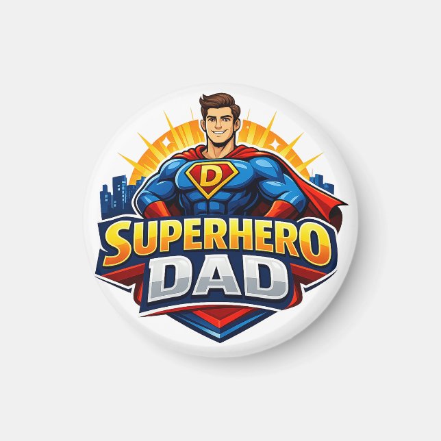 Superhero Dad Magnet (Front)