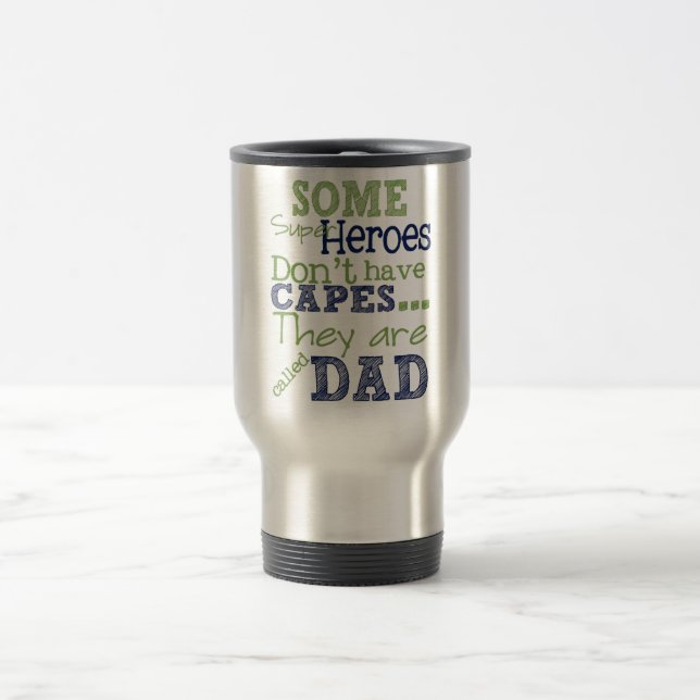 Superhero Dad Travel Mug (Center)