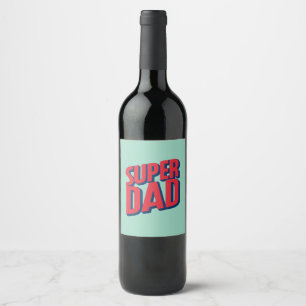 Superhero Dad Wine Label
