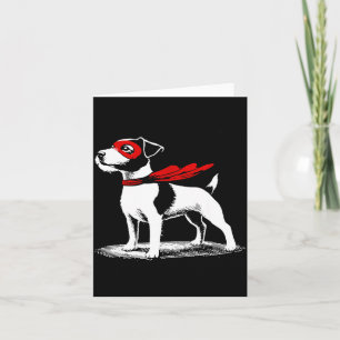 Superhero Dog Cape Illustration Funny Loyal Pet He Card