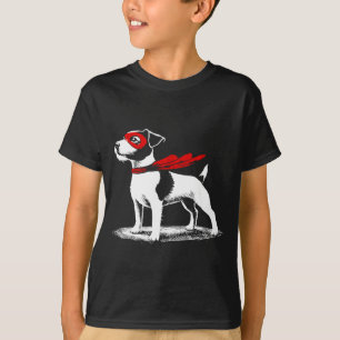 Superhero Dog Cape Illustration Funny Loyal Pet He T-Shirt