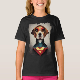 Superhero Dog Portrait   Beagle T-Shirt