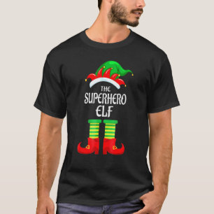 Superhero Elf Matching Group Xmas Family Christma T-Shirt