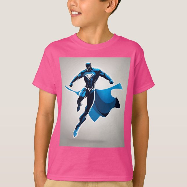 Superhero Emblem Kids Basic T-Shirt (Front)
