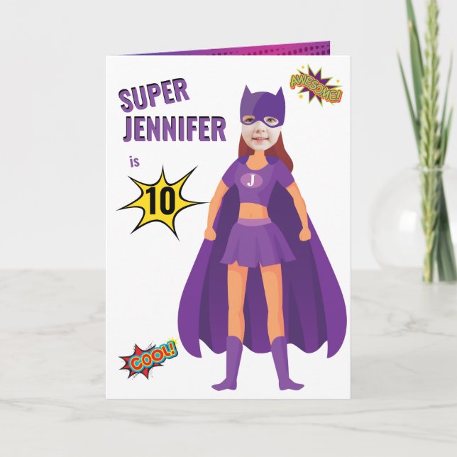Superhero Fab Birthday Awesome Amazing Card (Front)