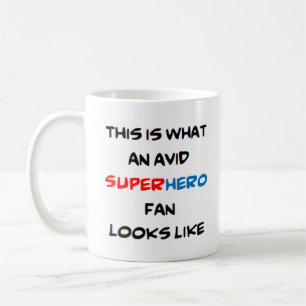 superhero fan, avid coffee mug