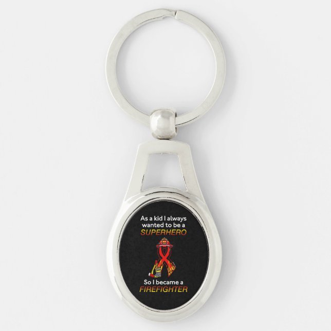 SUPERHERO...Firefighter Key Ring (Front)
