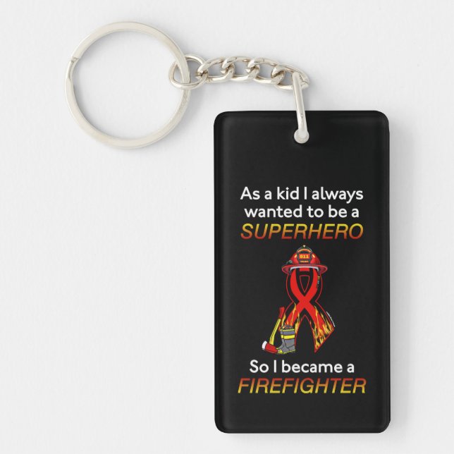SUPERHERO...Firefighter Key Ring (Front)