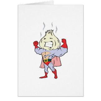 superhero garlic character
