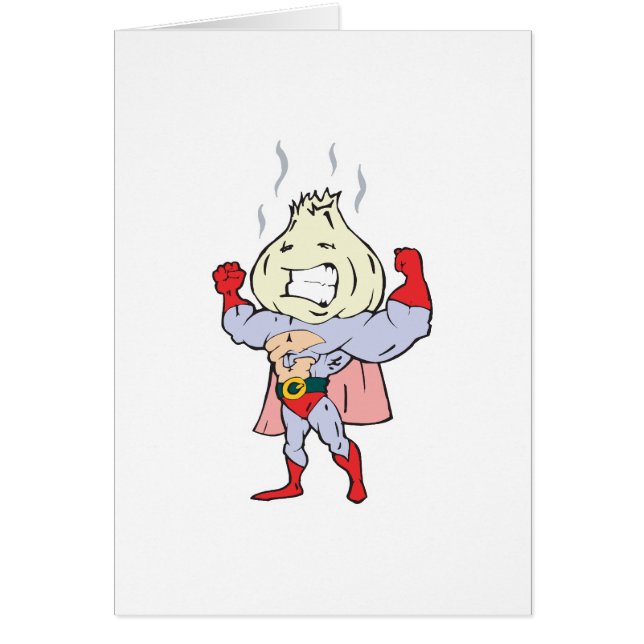 superhero garlic character (Front)