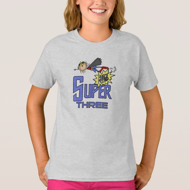 Superhero Girl 3rd Birthday Tshirts and Gifts (Front)