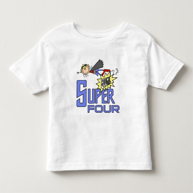 Superhero Girl 4th Birthday Tshirts and Gifts (Front)