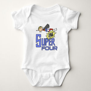Superhero Girl 4th Birthday Tshirts and Gifts