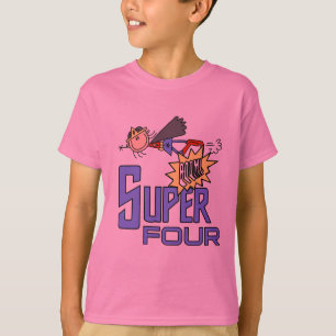 Superhero Girl 4th Birthday Tshirts and Gifts