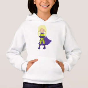 Superhero Girl, Blonde Hair, Hero, Purple Cape