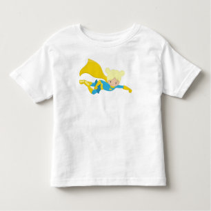 Superhero Girl, Blonde Hair, Hero, Yellow Cape Toddler T-Shirt