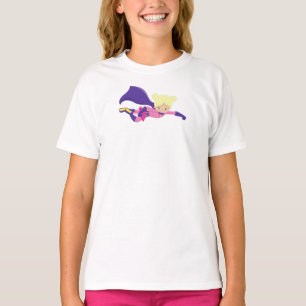 Superhero Girl, Hero, Blonde Hair, Purple Cape T-Shirt