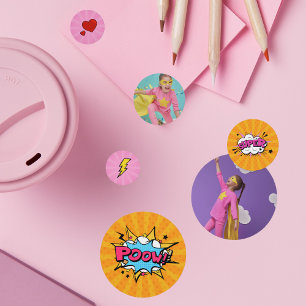 Superhero Girl's Birthday Party Decoration Photo Confetti