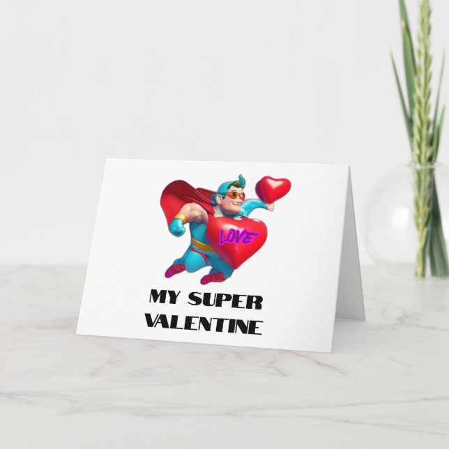 Superhero Hugs A Valentine's Day Adventure Card (Front)