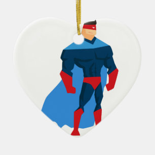 Superhero in Action Ceramic Tree Decoration