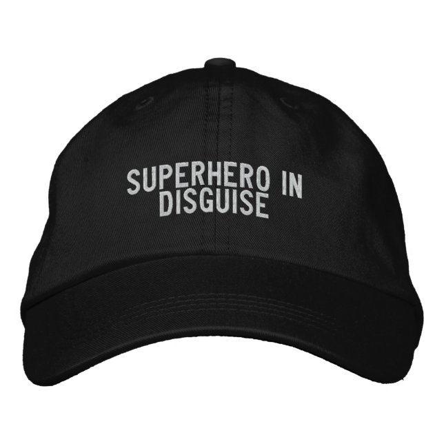 superhero in disguise embroidered hat (Front)