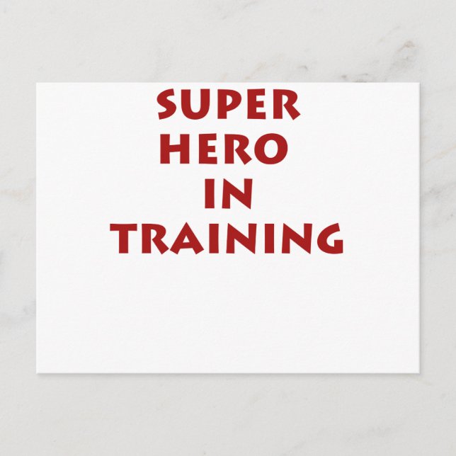 Superhero in training postcard (Front)