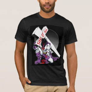 Superhero Jesus on black shirt