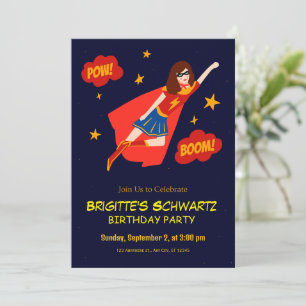 Superhero Kids Birthday Invitation