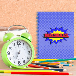 Superhero kids comic book personalised name