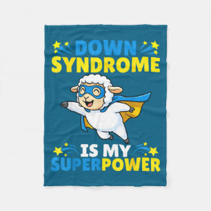 Superhero Lamb Down Syndrome Is My Superwer Awaren Fleece Blanket